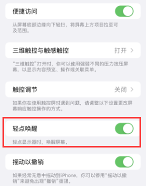 下城苹果授权维修站分享iPhone轻点无法唤醒怎么办 