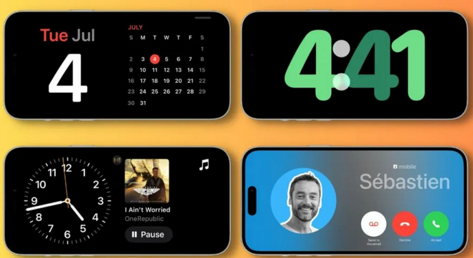 下城苹果手机维修分享iOS17横屏充电待机显示有什么好处 