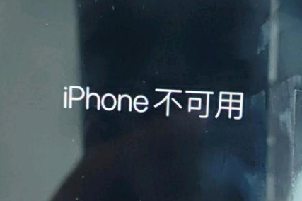 下城苹果服务网点分享锁屏界面显示“iPhone 不可用”如何解决 