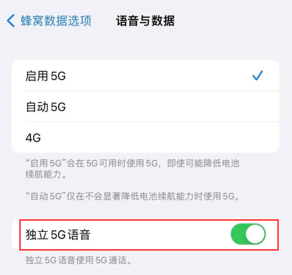 下城苹果14维修分享iPhone 14 Pro如何开启VoNR 