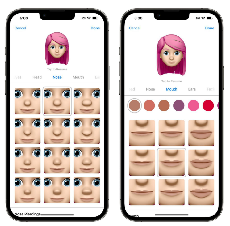 下城苹果手机维修分享​iOS 16中的拟我表情有了哪些变化和升级 